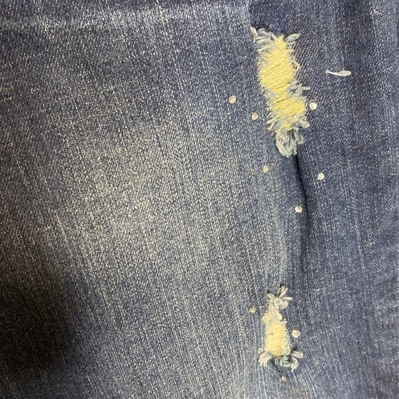 V Christina Rhinestones Embroidered Denim Jeans - Picture 7 of 12